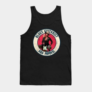 Retro Style Fan Art Design Ana Popovic // blues guitarist Tank Top